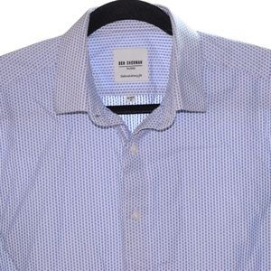 Ben Sherman (Size 16) Blue White Long Sleeve
